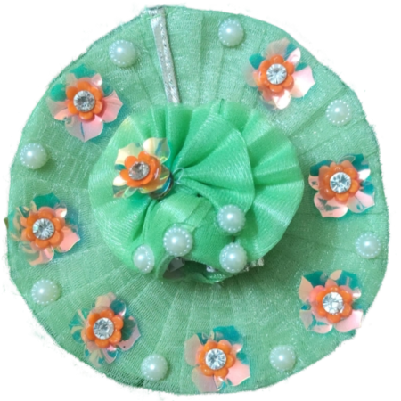 Laddu gopal pista green poshak with pagadi